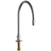 Chicago Faucets Deck Mounted High Arch Utility / Service Spout Fitting - Less Handles and Valve Chrome
