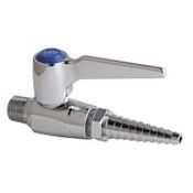 Chicago Faucets Gas Ball Valve with 3/8" NPT Male Thread Inlet and Metal Lever Handle with Gas Index Button Chrome