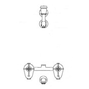 Chicago Faucets Wall Mounted Service Sink Faucet with Elevated Vacuum Breaker, Short Flanged Spout, Tear Drop Escutcheons and Metal Cross Handles Chrome