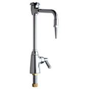 Chicago Faucets Deck Mounted Laboratory Faucet with Rigid/Swing Vacuum Breaker Spout and Metal Lever Handle Chrome