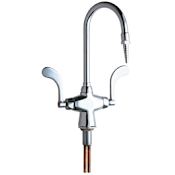 Chicago Faucets Hot and Cold Water Mixing Faucet Polished Chrome