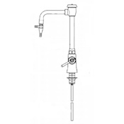 Chicago Faucets Single Hole Lab Faucet with Lever Handles and High Arch Vacuum Breaker Spout Chrome