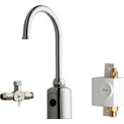 Chicago Faucets Single Hole Metering Faucet with Electronic Sensor and Automatic Shut-Off Chrome