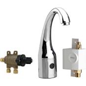 Chicago Faucets Single Hole Metering Faucet with Electronic Sensor and Automatic Shut-Off Chrome