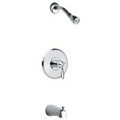 Chicago Faucets 2.5 GPM Tub and Shower Trim Package with Single Function Shower Head and Diverting Tub Spout Less Valve Chrome