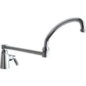 Chicago Faucets Commercial Grade Single Hole Utility Faucet with Lever Handle Chrome