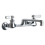 Chicago Faucets Wall Mounted Utility / Service Faucet with Lever Handles - Commercial Grade Chrome