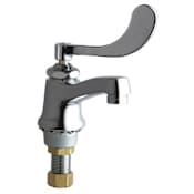 Chicago Faucets Single Supply Hot / Cold Water Basin Faucet with Wrist Blade Handle - Single Hole Installation Chrome