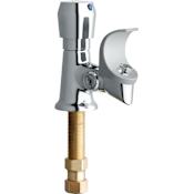 Chicago Faucets Drinking Fountain Faucet with Anti-Microbial Flexible Projector Head and Push Knob Handle Chrome