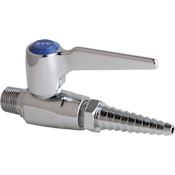 Chicago Faucets Gas Ball Valve with 3/8" NPT Male Thread Inlet and Metal Lever Handle Chrome