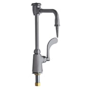 Chicago Faucets Single Hole Lab Faucet with Wrist Blade Handle and High Arch Vacuum Breaker Spout Chrome