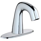Chicago Faucets EQ Curved 0.5 GPM Centerset Bathroom Faucet with 4" Fixed Centers Chrome