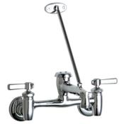 Chicago Faucets Wall Mounted Utility / Service Faucet with Lever Handles - Commercial Grade Chrome