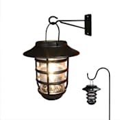 Classy Caps Nottingham 7" Tall Solar LED Lantern Path Light Black