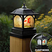 Classy Caps Solar Post Caps 11" Tall Post Light Black