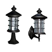 Classy Caps Hampton 14" Tall LED Convertible Outdoor Post Light / Wall Sconce Aluminum