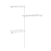 ClosetMaid Fixed Mount - Up To 5 Foot Wide Steel Wire Vinyl Coated Ventilated 3 Shelf Closet Organizer System White