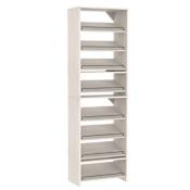 ClosetMaid SuiteSymphony 25" Wide Closet System Shoe Rack Organizer with 8 Shelves White Timber