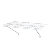 ClosetMaid Closet or Wall 24" Wide Ventilated Vinyl Coated Wire Closet System Shelf Kit White
