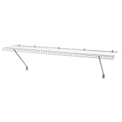 ClosetMaid Contemporary 48" W x 12" D Wall Mount Coated Wire Ventilated Closet System Shelf Kit Satin Chrome