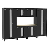 ClosetMaid ProGarage 7 Piece Steel Garage Workshop Storage Cabinet System Black