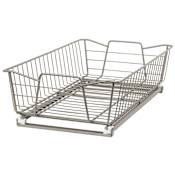 ClosetMaid Contemporary 4" H x 11" W Kitchen Cabinet Pull Out Wire Frame Basket Organizer Nickel