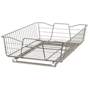 ClosetMaid Contemporary 5" H x 14" W Kitchen Cabinet Pull Out Wire Frame Basket Organizer Nickel