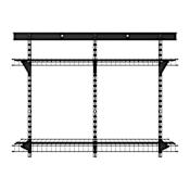 ClosetMaid Heavy Duty ShelfTrack 30-1/2"H x 40"W 2 Shelf Garage Organization Kit Black