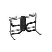 ClosetMaid Heavy Duty 8" Wide Wall Mount Two Handle Garage Shed Broom Tool Hang Up Hook Silver