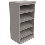 ClosetMaid Modular 21-1/2"W Adjustable 4 Shelf Closet System Shoe Rack Organizer Unit with Rails Smoky Taupe