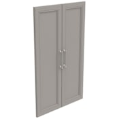 ClosetMaid Modular Set of (2) 10-1/2"W x 34-3/4"H Double Door Kit for Closet Storage Cabinets Smoky Taupe
