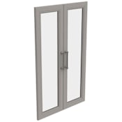 ClosetMaid Modular Set of (2) 10-1/2"W Framed Glass Door Set for Closet Cabinets Smoky Taupe