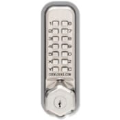 Codelocks 5 Function Mechanical Deadbolt with Key Hex Knob from the CL200 Collection Stainless Steel