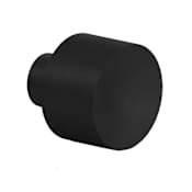 Colonial Bronze Solid Brass 1-1/4 Inch Modern Round Cylinder Cabinet Knob / Drawer Knob - Made in USA Matte Black