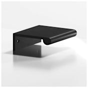 Colonial Bronze 700 Series 6" Center to Center Luxury Solid Brass Finger Tab Cabinet / Drawer Edge Pull with Round Lip - Made in USA Matte Black