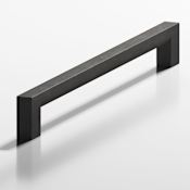 Colonial Bronze 745 Series 5" Center to Center Solid Brass Luxury Sleek Square Cabinet Handle / Drawer Pull - Made in USA Distressed Black