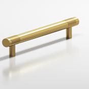 Colonial Bronze 557 Series 8" Center to Center Luxury Solid Brass Knurled Accent Cabinet Bar Handle / Drawer Bar Pull - Made in USA Satin Brass