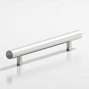 Colonial Bronze 247 Series 10" Center to Center Luxury Solid Brass Cylinder Round Bar Appliance Bar Handle / Bar Pull - Made in USA Polished Nickel