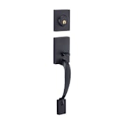 Copper Creek Fashion Sectional Exterior Only Keyed Entry Single Cylinder Handleset Black