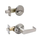 Copper Creek Rustic Modern Keyed Entry Single Cylinder Handleset Interior Pack with Avery Lever Satin Stainless