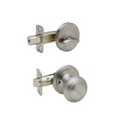 Copper Creek Colonial Keyed Entry Single Cylinder Handleset Interior Pack with Colonial Knob Satin Stainless