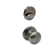 Copper Creek Colonial Dummy Handleset Interior Pack with Colonial Knob Antique Nickel