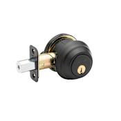 Copper Creek Keyed Entry Single Cylinder Deadbolt with Interior Thumbturn Black
