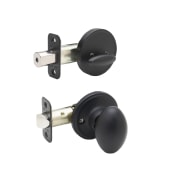 Copper Creek Colonial Keyed Entry Single Cylinder Handleset Interior Pack with Erin Knob Black