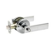 Copper Creek Remi Privacy Lever Set with Round Rose Polished Stainless