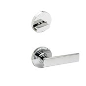 Copper Creek Remi Sectional Dummy Interior Door Handleset with Interior Thumbturn and Round Rose Polished Stainless