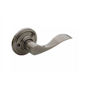 Copper Creek Colonial Single Dummy Door Lever with Waverlie Lever and Round Rose Antique Nickel