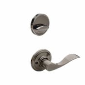 Copper Creek Waverlie Left Handed Sectional Dummy Interior Door Handleset with Interior Thumbturn and Round Rose Antique Nickel