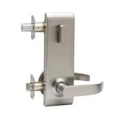 Copper Creek Bulldog Interconnected Single Locking Passage Door Lever Set with Erin Lever and 5-Pin Cylinder Satin Stainless