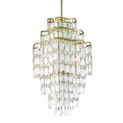 Corbett Lighting Dolce 7 Light 20" Wide Chandelier with Crystal Accents Champagne Leaf